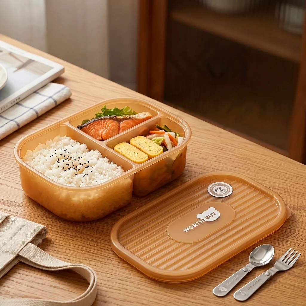 어린이용 도시락통, 3칸 분리형, 전자레인지 사용 가능 - Meal Prep Or Prep Meal 리뷰 및 가격