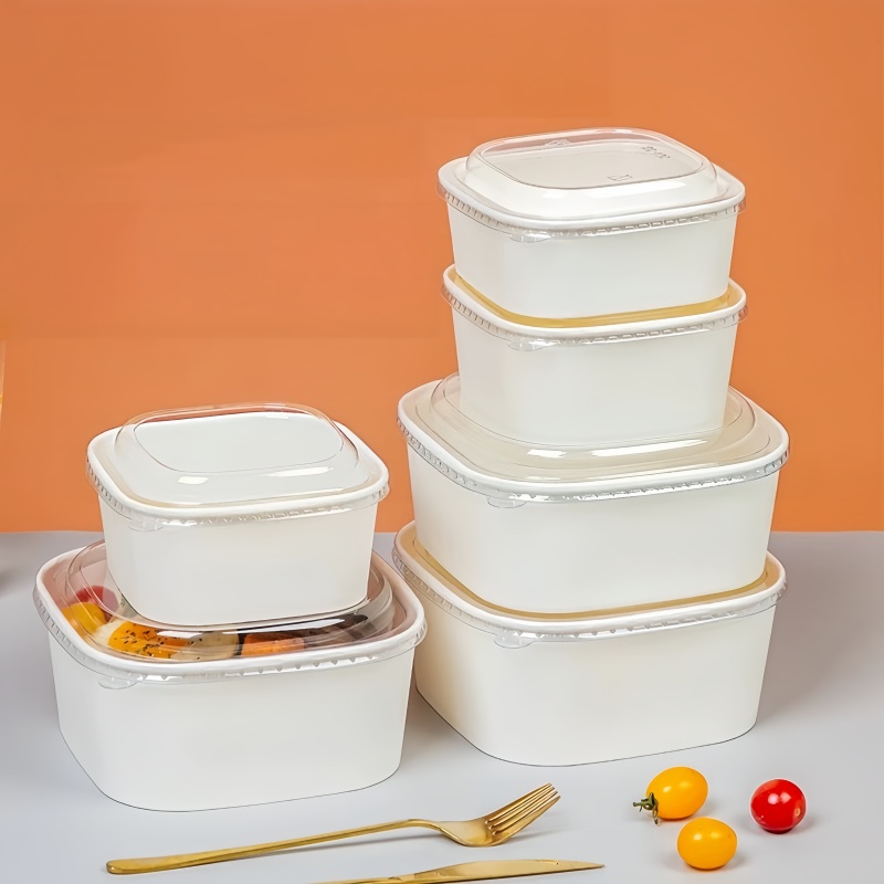 흰색 사각형 종이 샐러드 볼, 친환경적이고 일회용으로  - Meal Prep Bowl 리뷰 및 가격