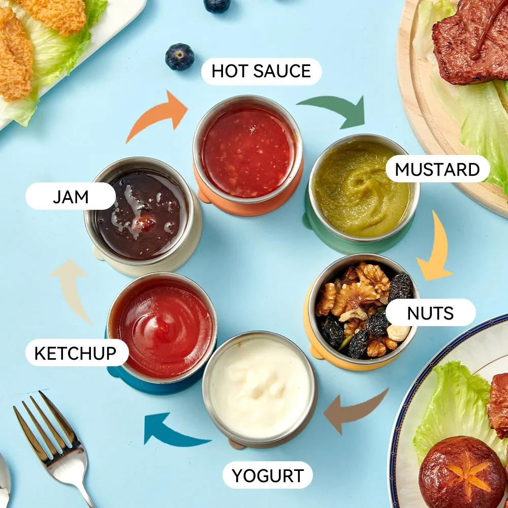 304 스테인리스 스틸 재질의 뚜껑이 있는 소스 용기, - Sauce Dipping Cup 리뷰 및 가격